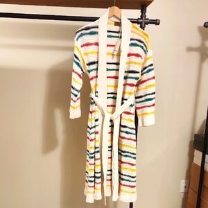 Alanui Striped Knit Cardigan with Belt